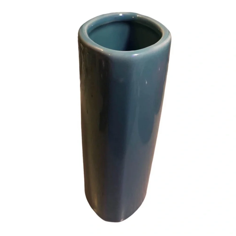 Vintage 4.5” Tall Turquoise Ceramic Vase